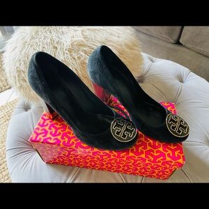 Tory Burch Black Suede Pumps